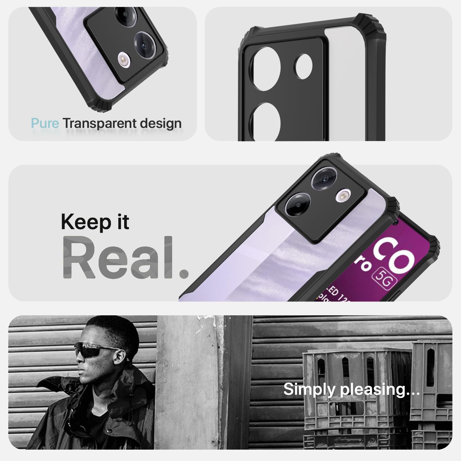 Black mobile back cover for Poco M7 Pro 5G – Pikkme – photo 4