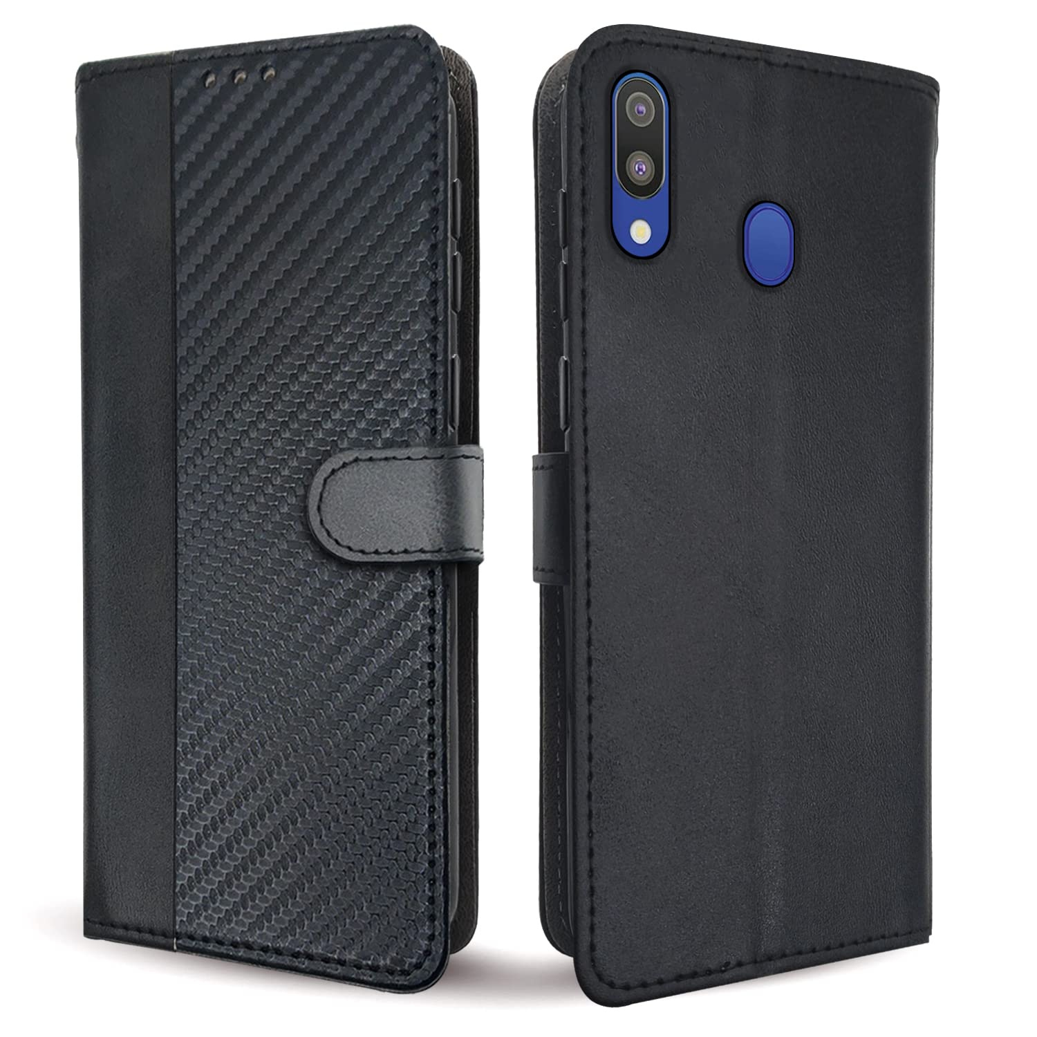 Black Wallet flip cover for Samsung M20 – Pikkme