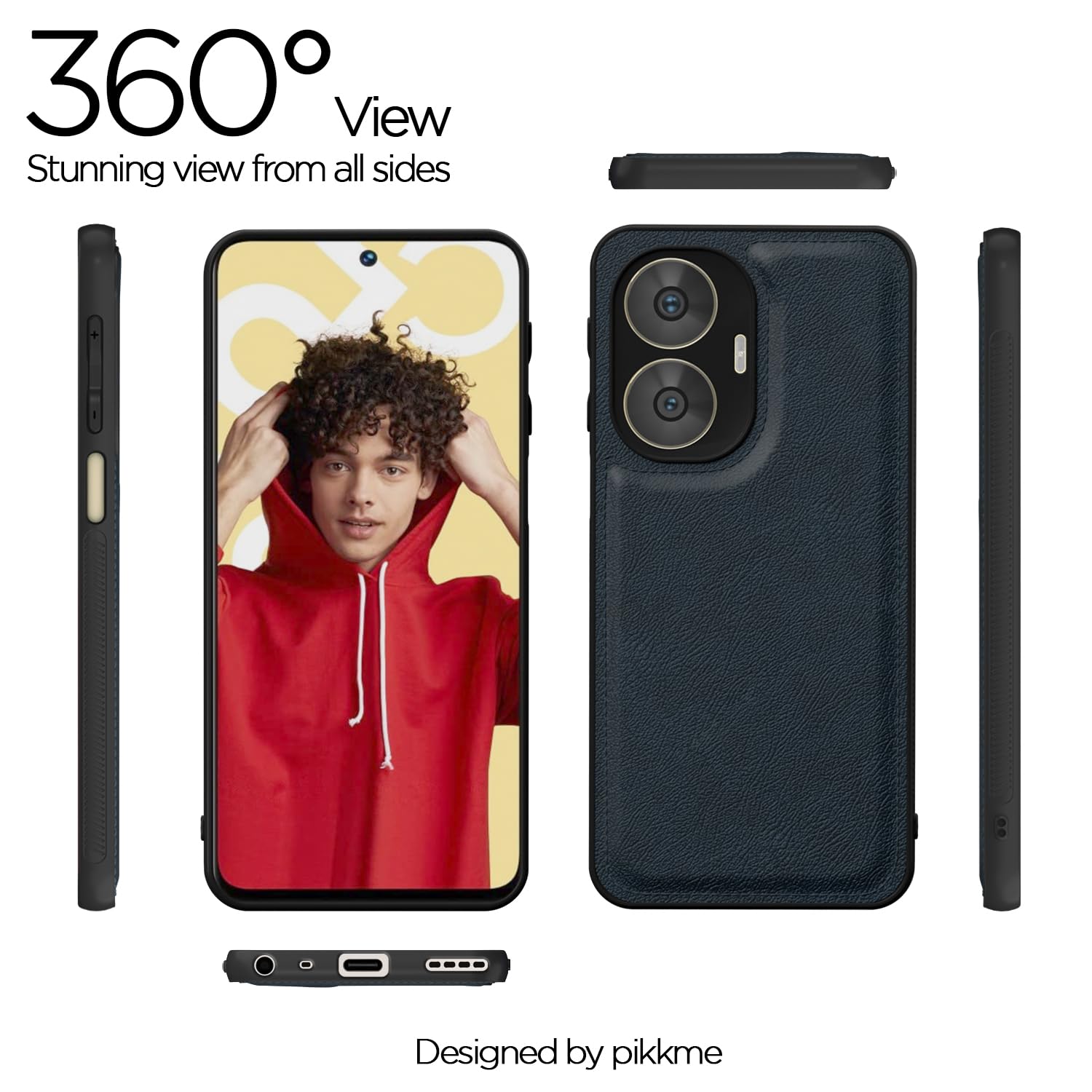 Pikkme Realme C55/Narzo N55 blue mobile back cover – photo 2