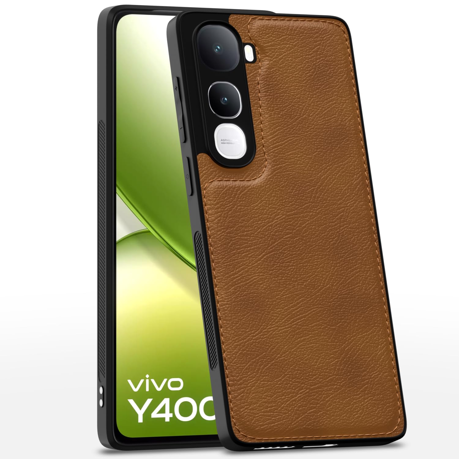 Pikkme brown back cover for Vivo Y400 5G