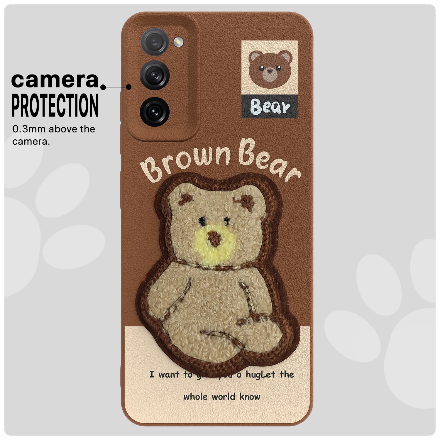 Brown Plush Patch mobile cover for Redmi 15A 5G – Pikkme – photo 6
