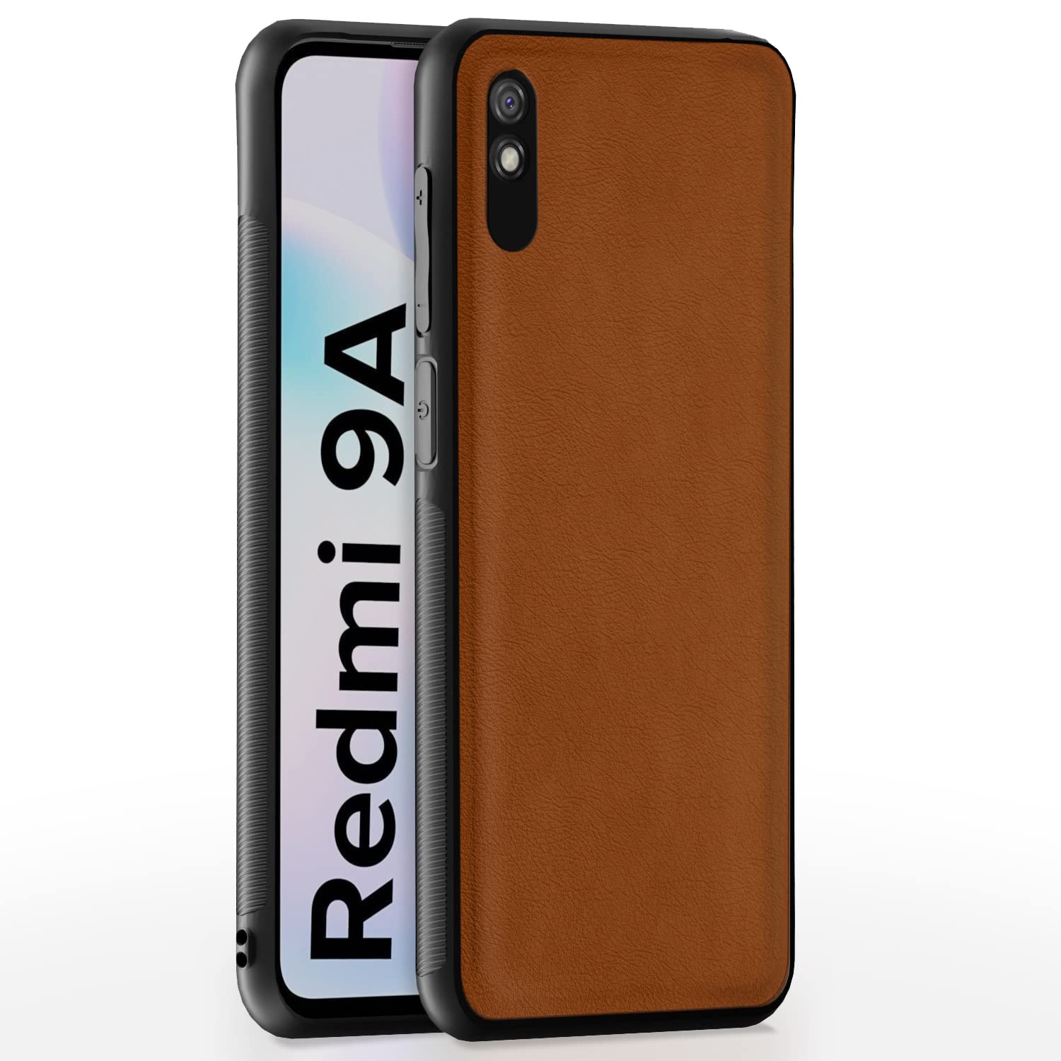 Pikkme Redmi 9A/9i/9A Sport Leather camel mobile cover