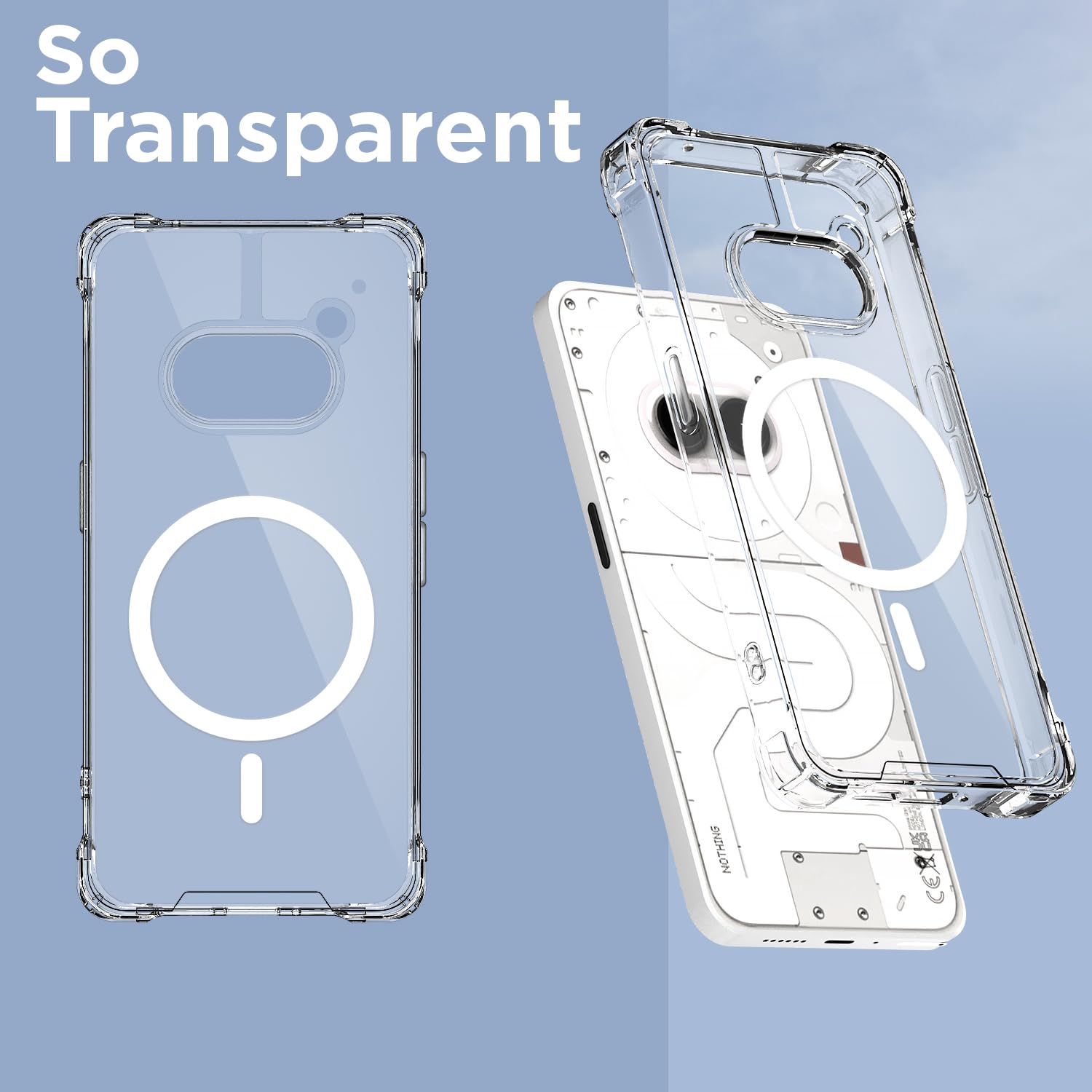 Nothing Phone 2A/Phone 2A Plus MagSafe back cover in transparent mag-safe by Pikkme – photo 2