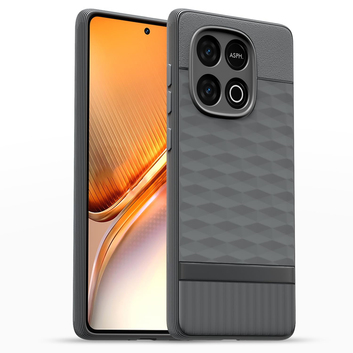Pikkme iQOO Neo 10/Vivo Y300 GT 5G grey mobile back cover