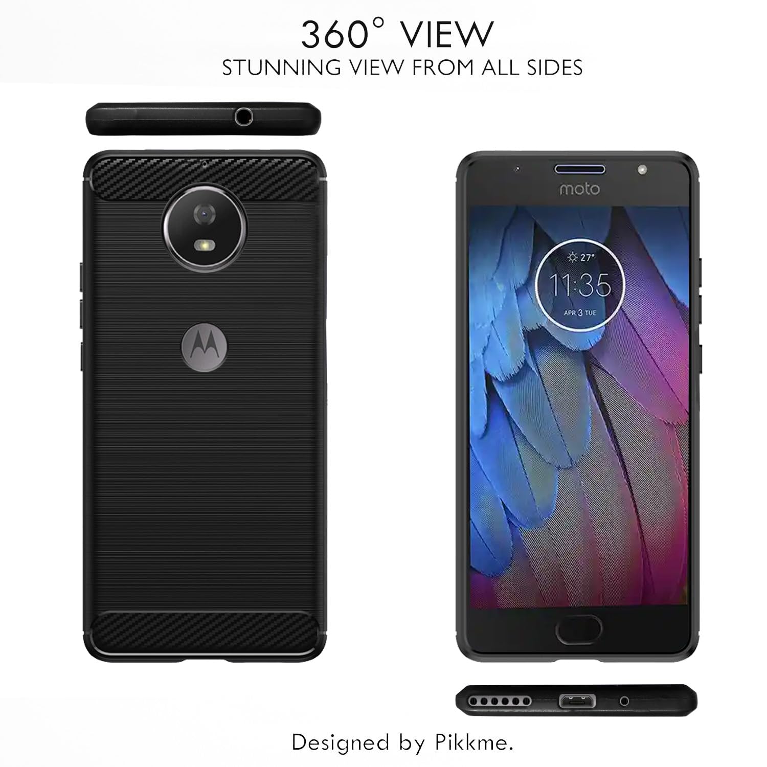 Pikkme Moto G5s Plus Hybrid black phone cover – photo 3