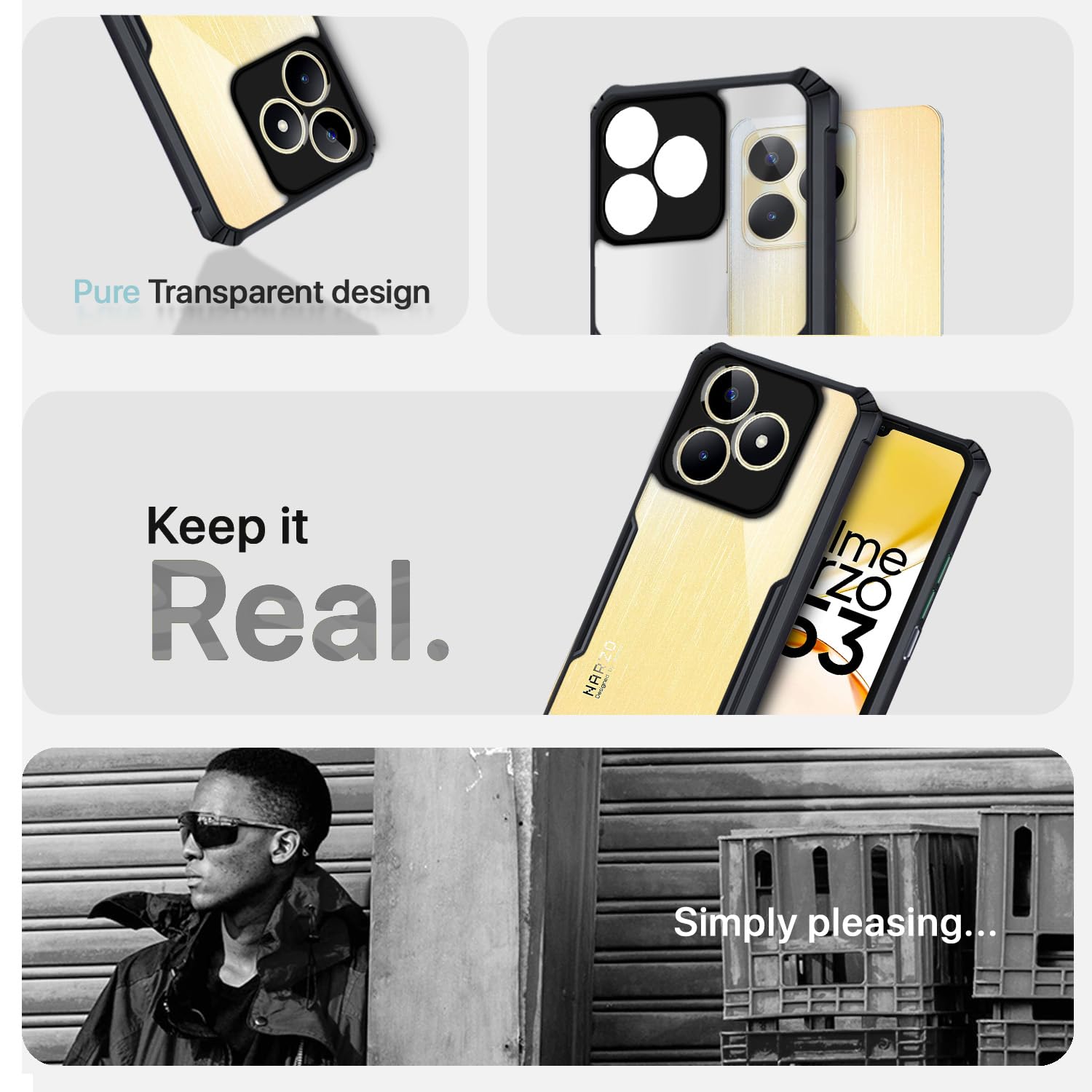Pikkme Realme Narzo N53 Eagle Back Cover (Black)