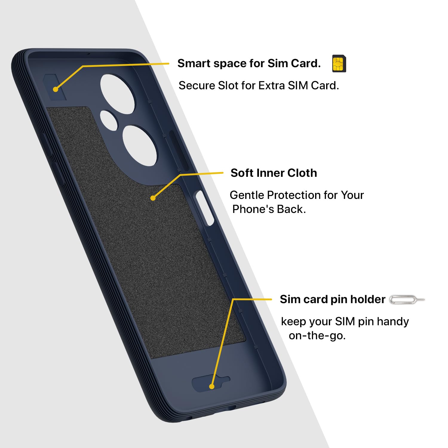 Pikkme OnePlus Nord Ce 3 Lite 5G Gencase Back Cover (Blue)