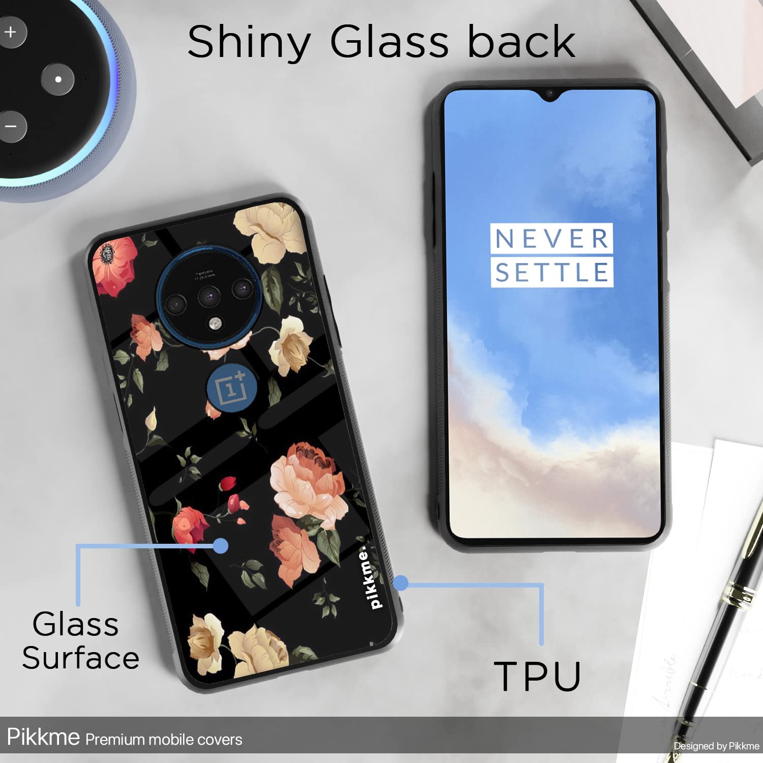 Pikkme OnePlus 7T Flower mobile back cover – photo 3