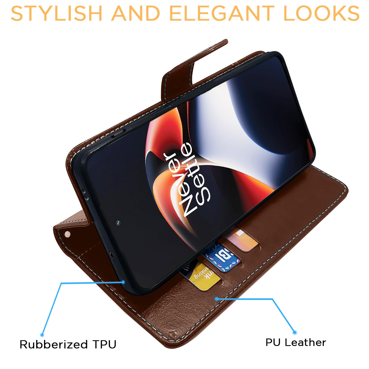 Pikkme brown & coffee Magnetic mobile flip cover for OnePlus 11R 5G – photo 5