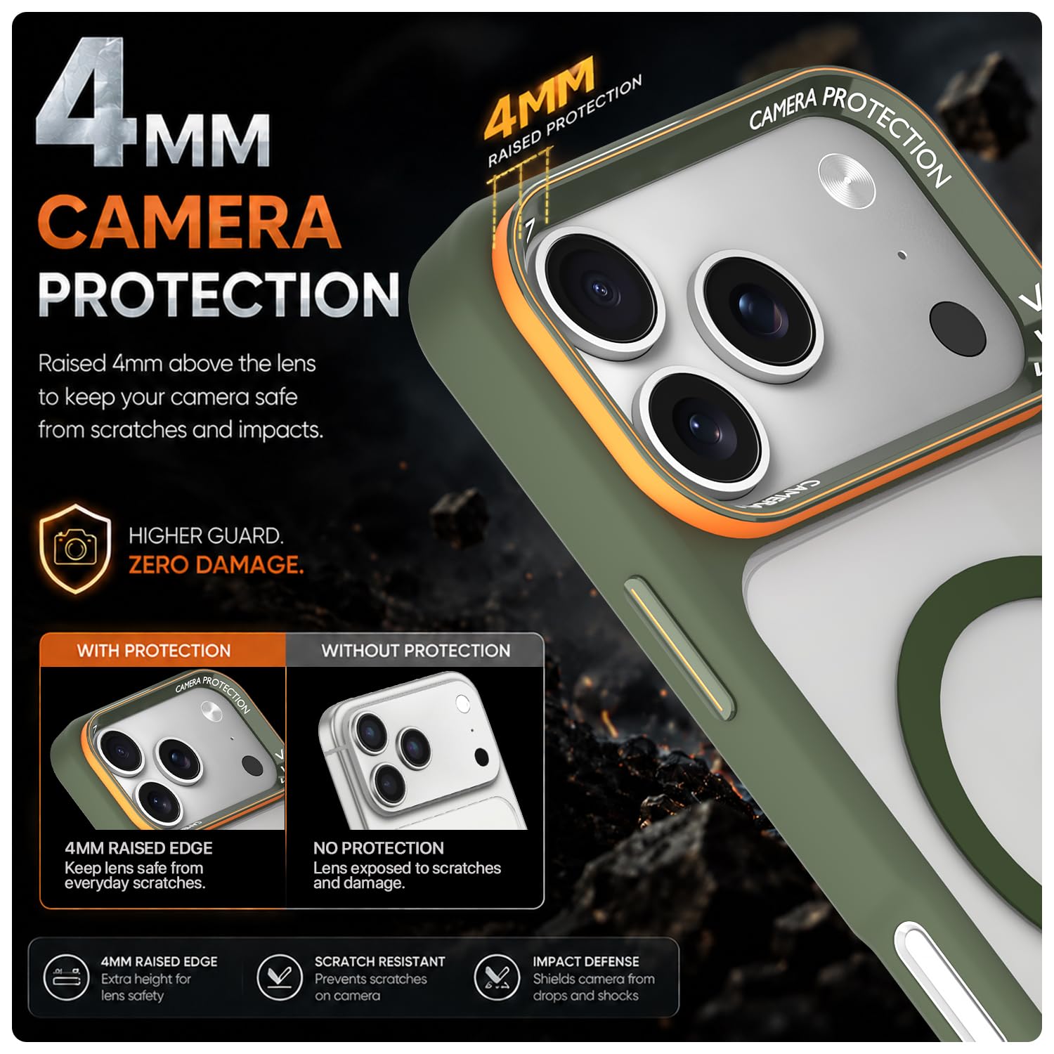 Pikkme green mag-safe MagSafe back cover for iPhone 17 Pro Max – photo 4
