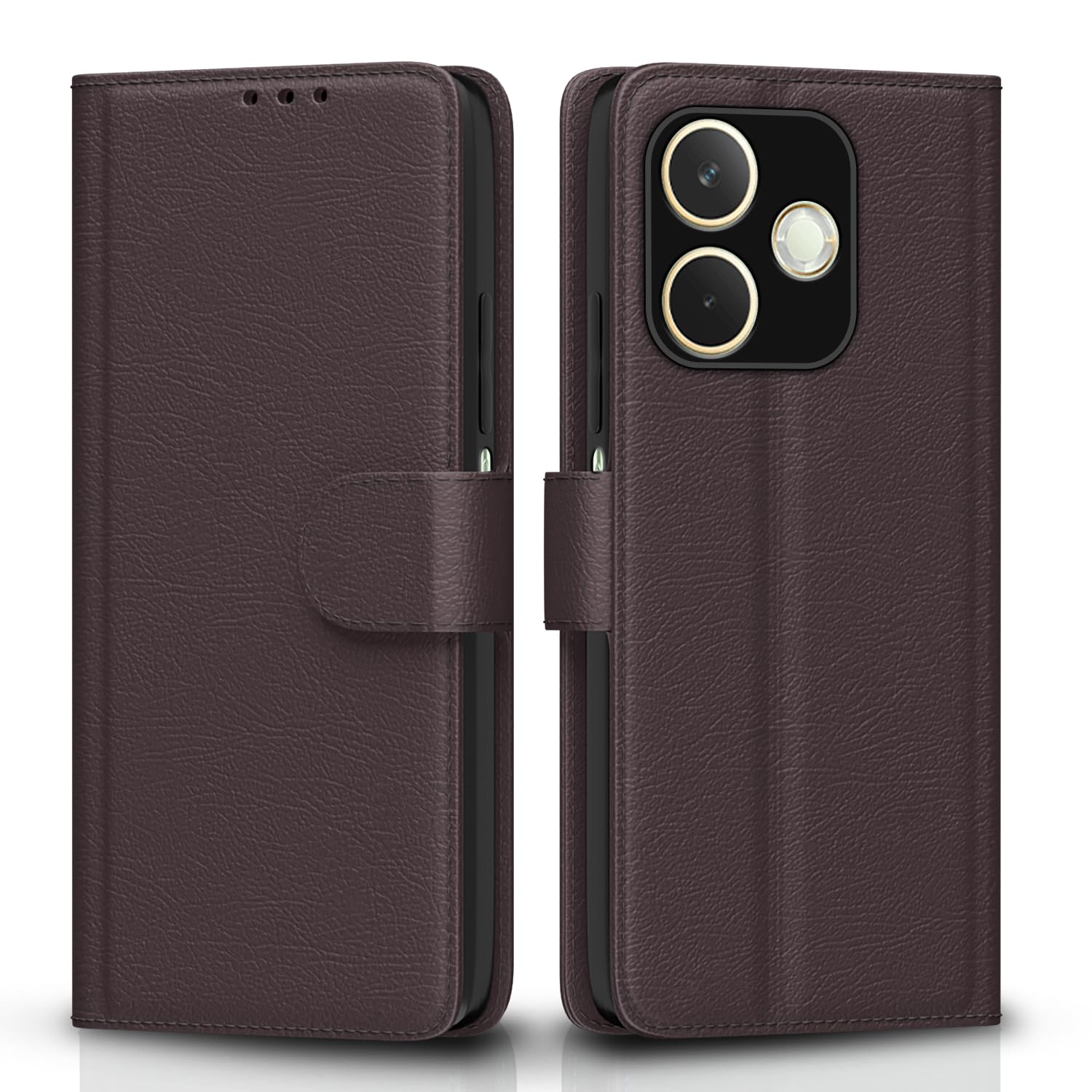 Pikkme Oppo A5 Pro 5G Vintage Flip Cover (Coffee)