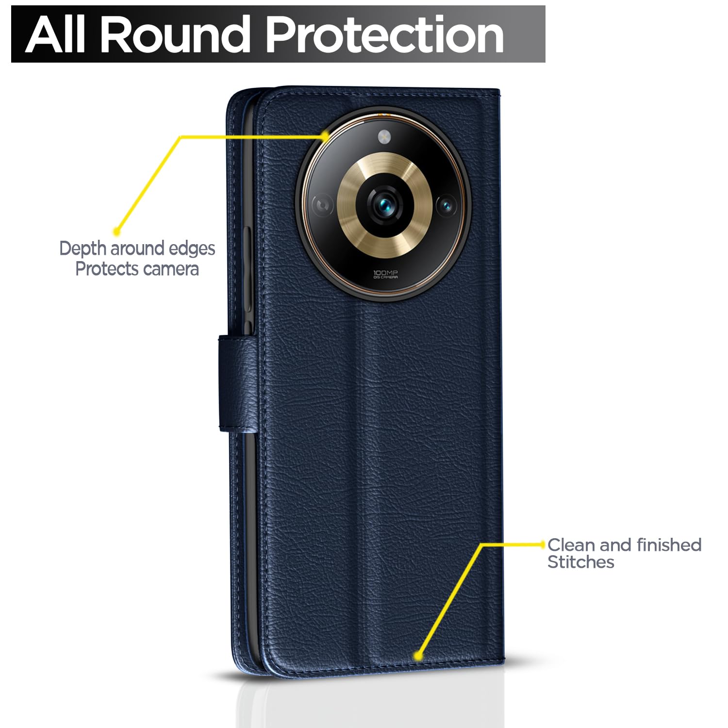 Pikkme Realme 11 Pro/11 Pro Plus 5G/Narzo 60 Pro 5G Wallet blue wallet flip cover – photo 3