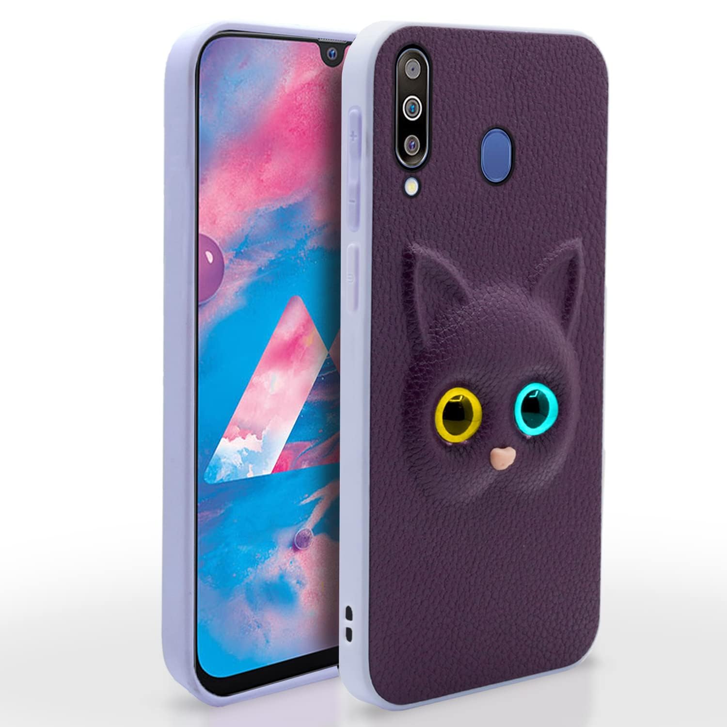 Samsung M30 mobile back cover in purple by Pikkme