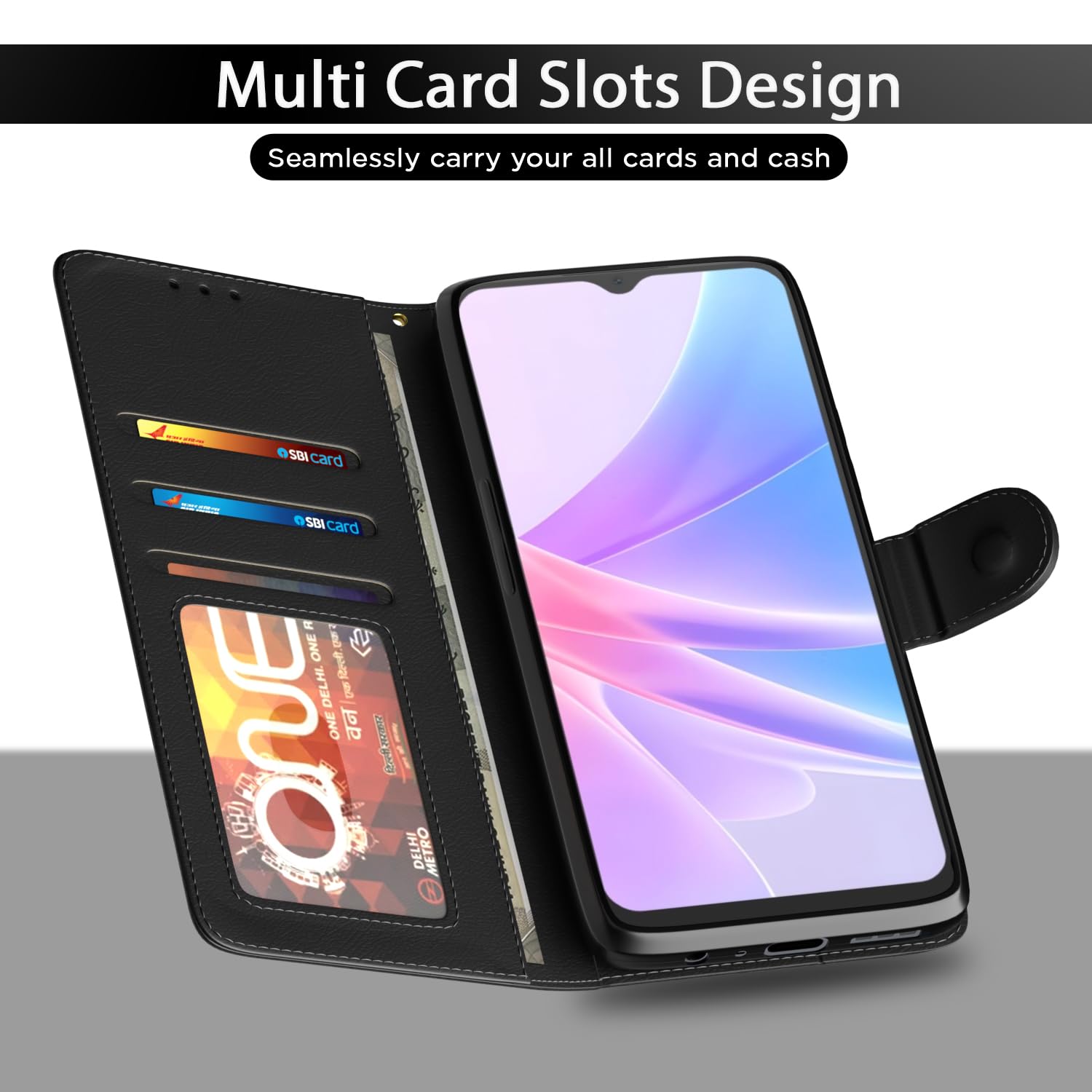 Pikkme black flip case for Oppo A78 5G – photo 5