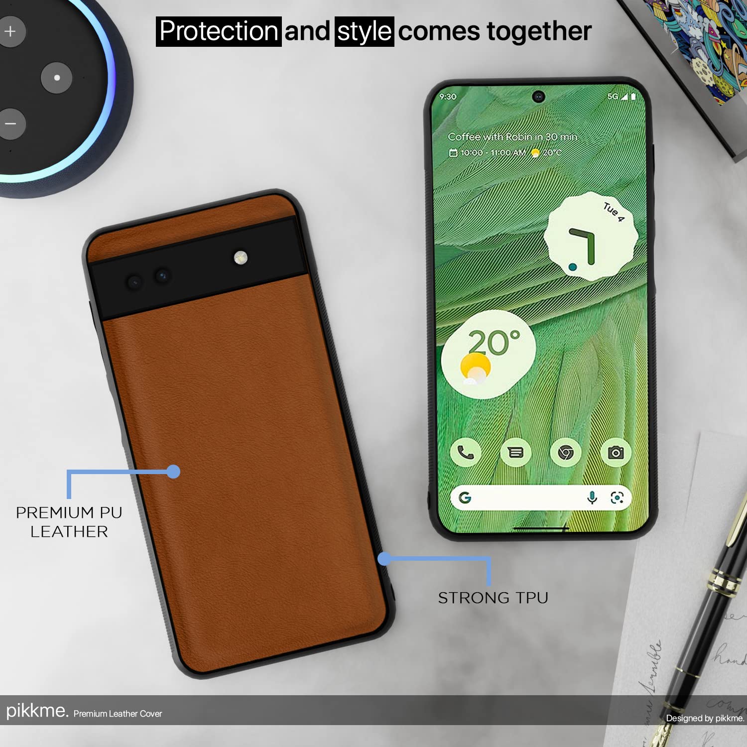Camel Leather mobile cover for Google Pixel 6A – Pikkme – photo 4