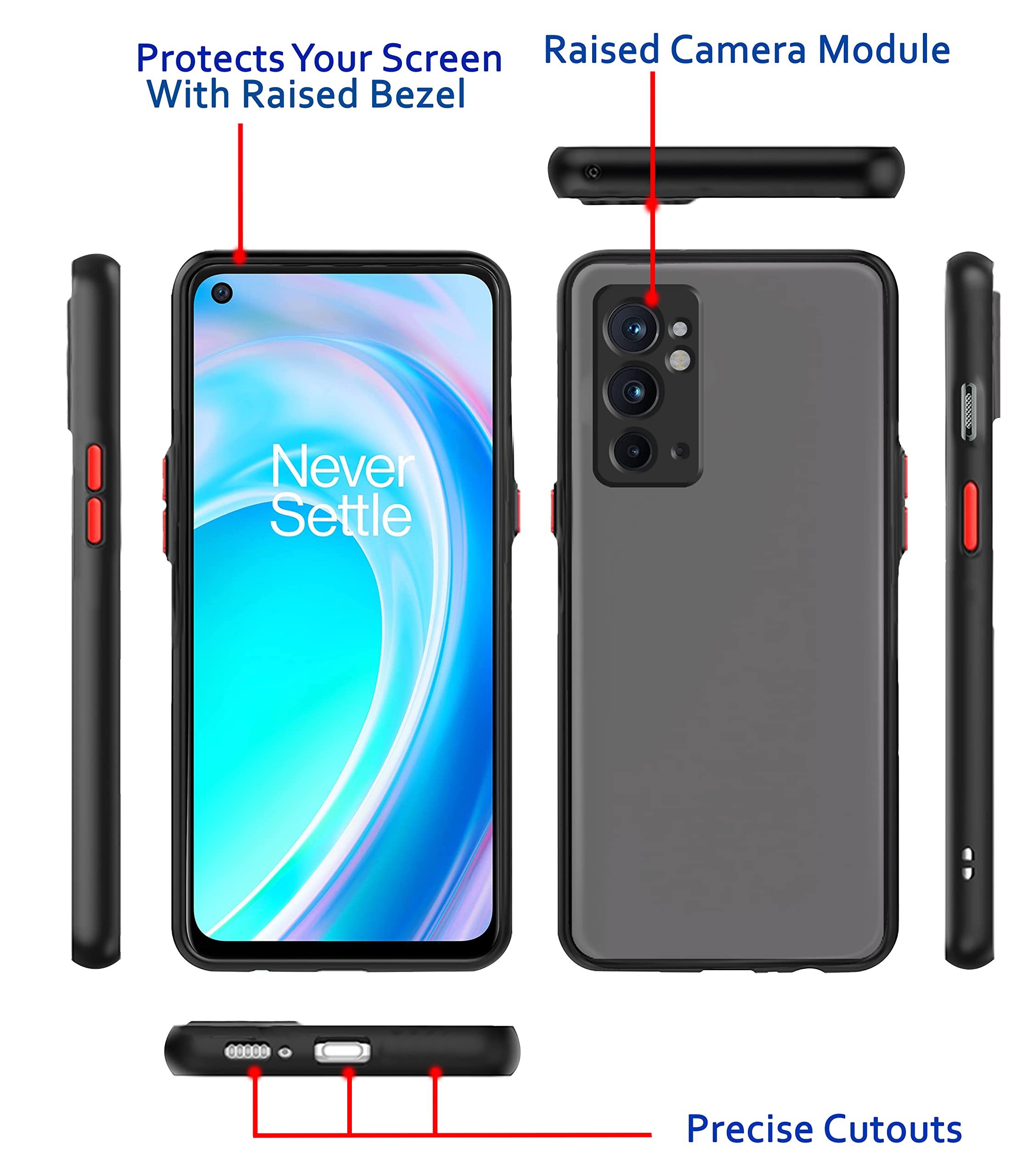Pikkme OnePlus 9RT 5G Hybrid black mobile back cover – photo 3