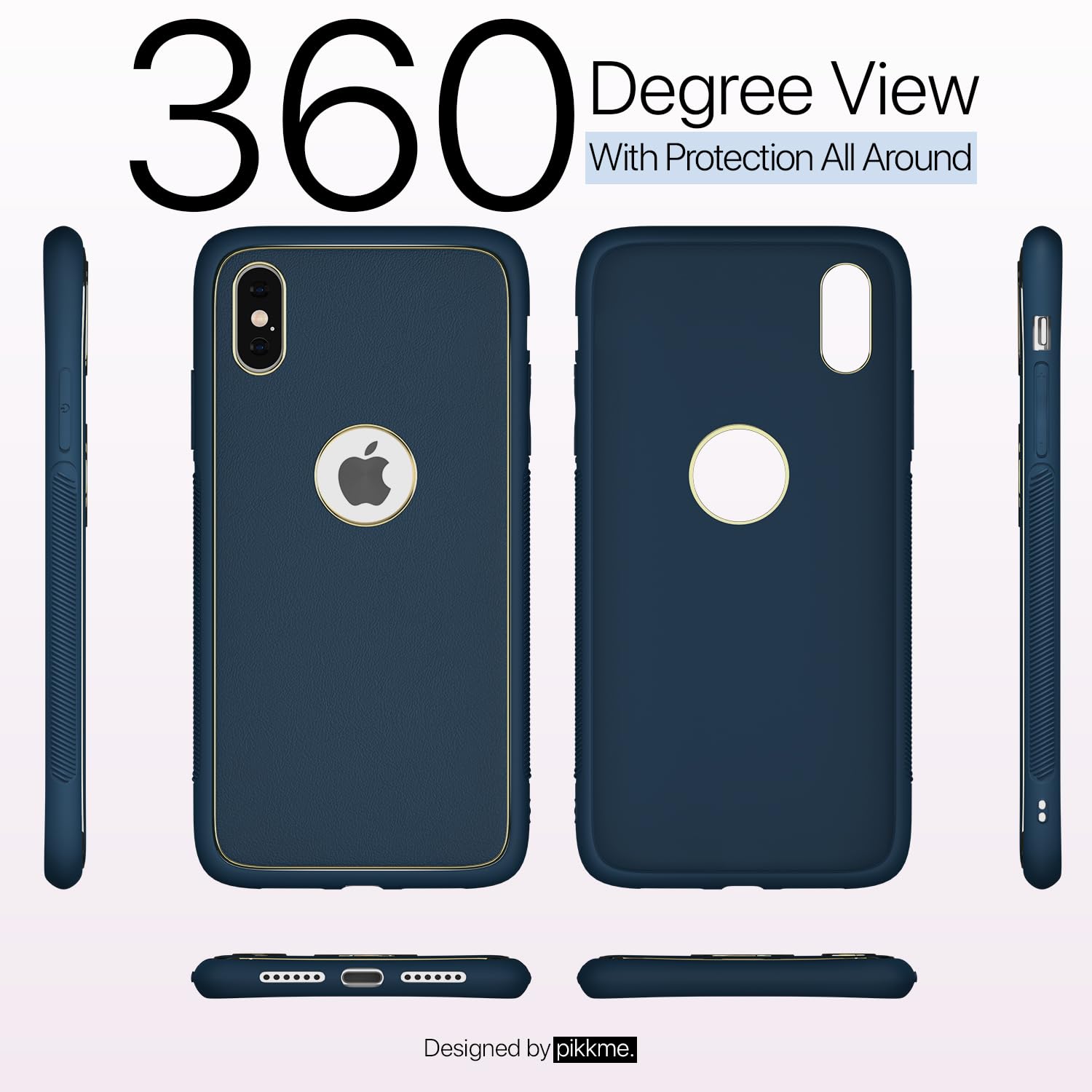 Pikkme blue Chrome mobile back cover for iPhone X/XS – photo 3