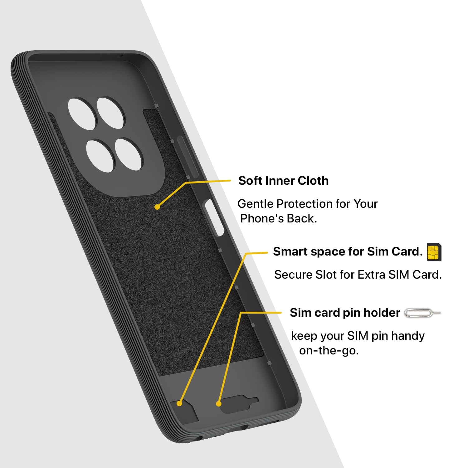 Pikkme Realme C63 5G Gencase Back Cover (Grey)