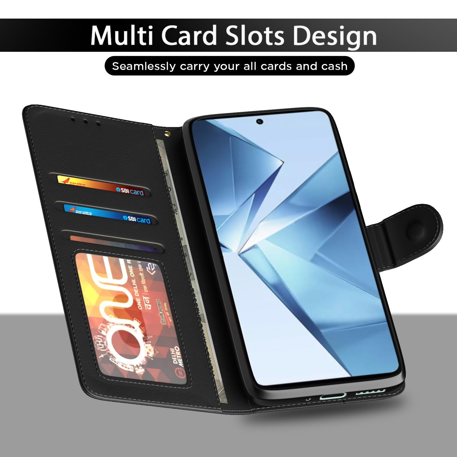 Pikkme black flip case for Vivo V29E – photo 5