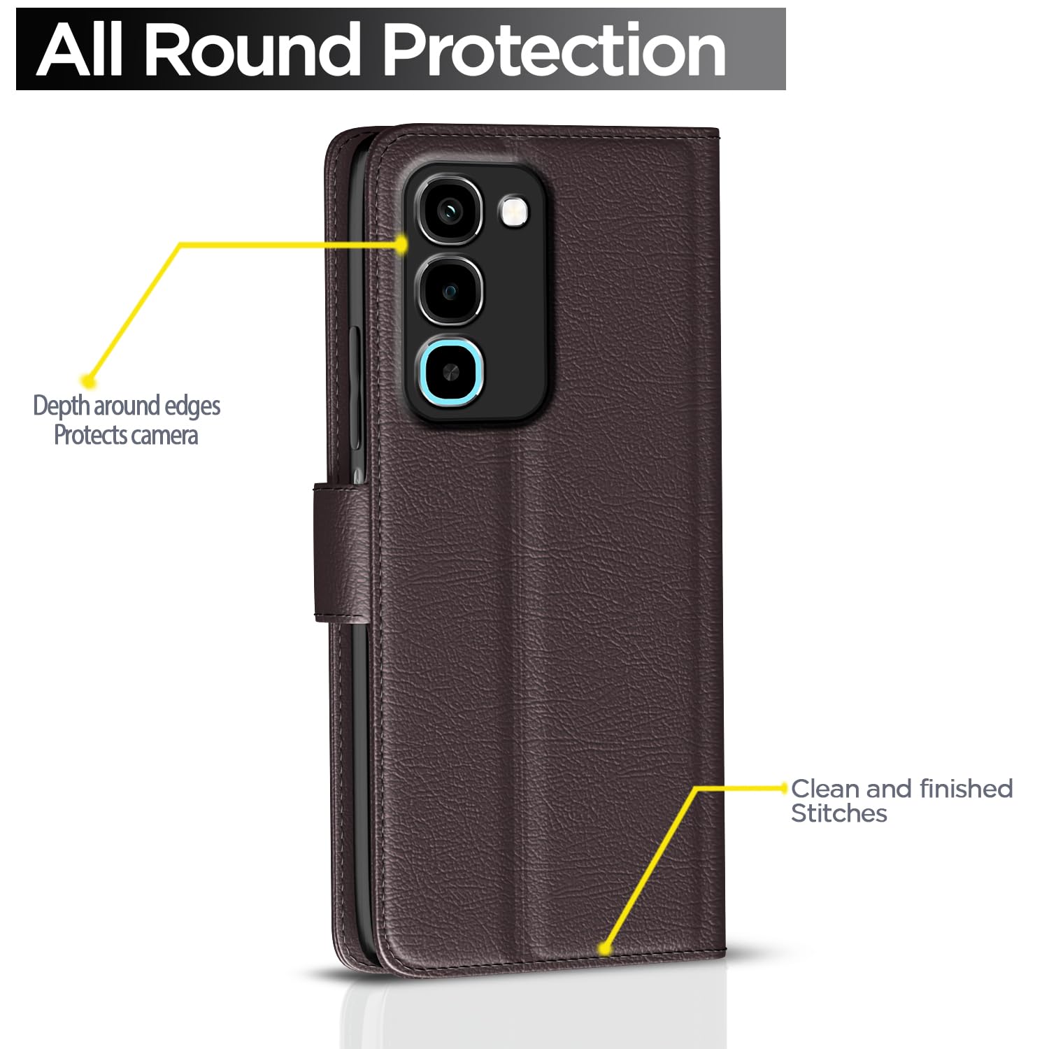 Pikkme Realme P4R 5G coffee flip cover – photo 4