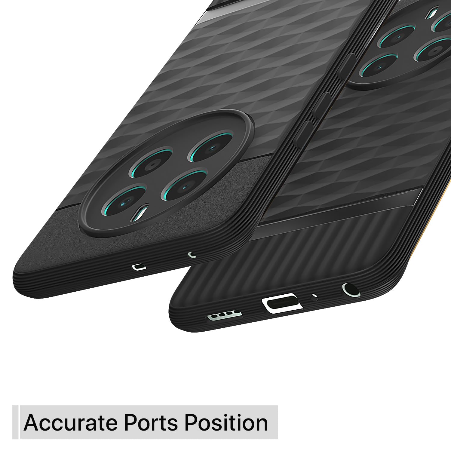 Pikkme Realme 12 Plus 5G / P1 5G / Narzo 70 5G / 70 Pro 5G Gencase Back Cover (Black)