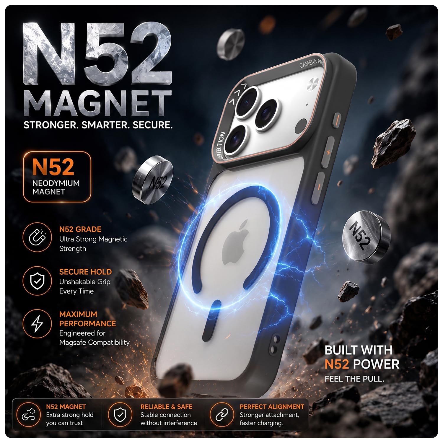 iPhone 17 Pro phone cover in black mag-safe by Pikkme – photo 3