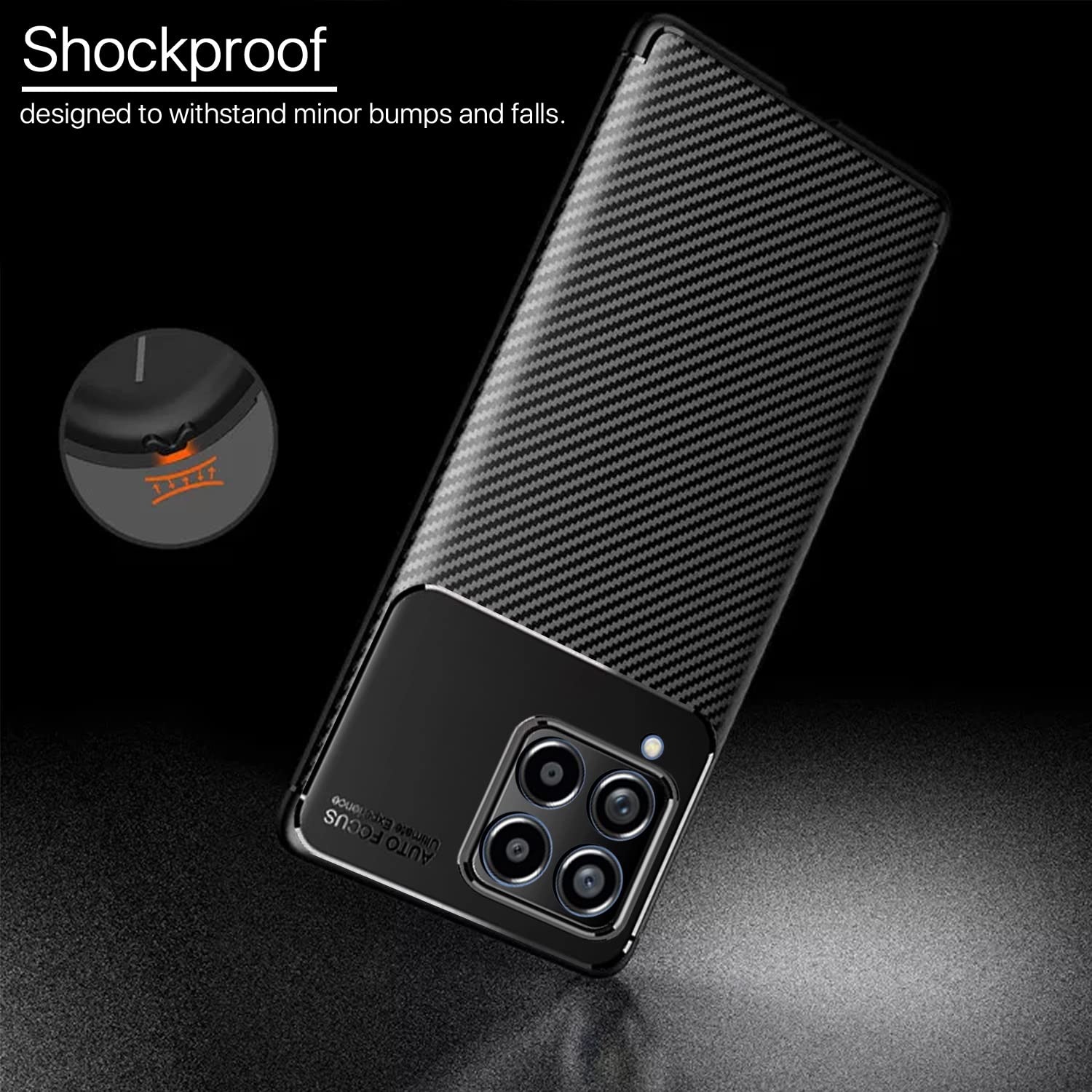 Samsung M32 4G/M32 Prime Carbon mobile back cover in black by Pikkme – photo 4