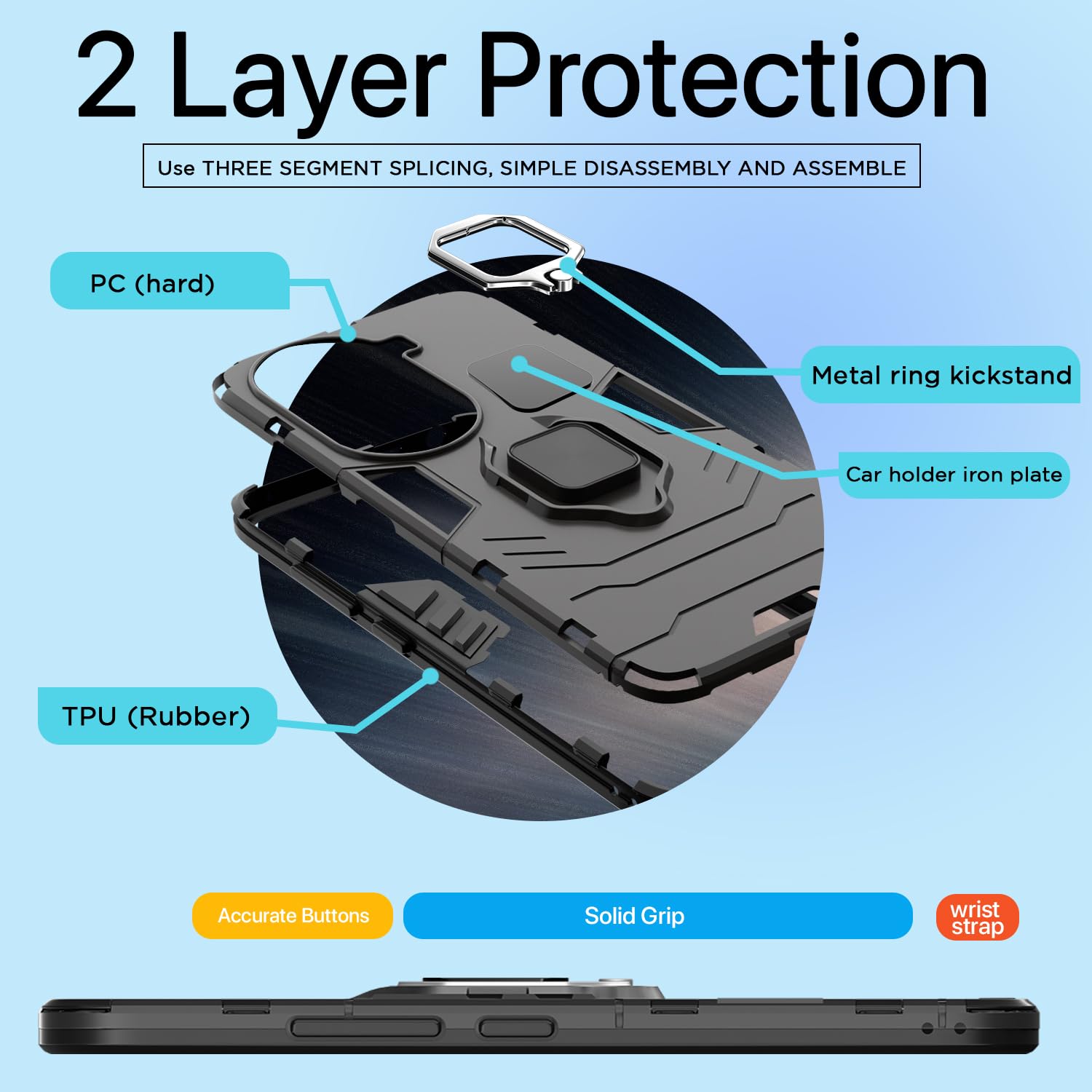 Oppo Reno 11 Pro 5G mobile back cover in black by Pikkme – photo 4
