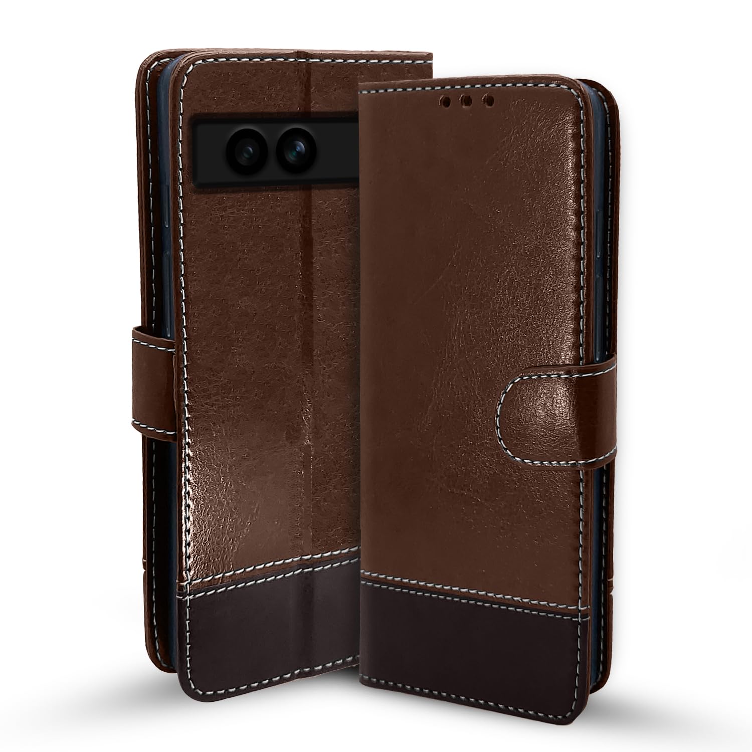Brown & coffee Magnetic flip cover for Google Pixel 7A – Pikkme
