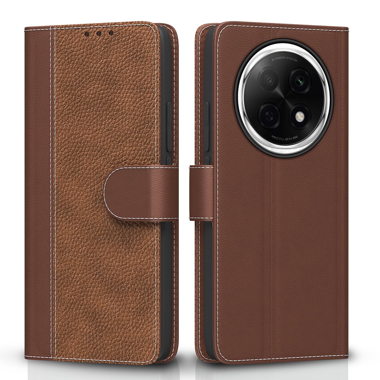 Pikkme Oppo F29 Pro 5G Contrast Flip Cover - Tan