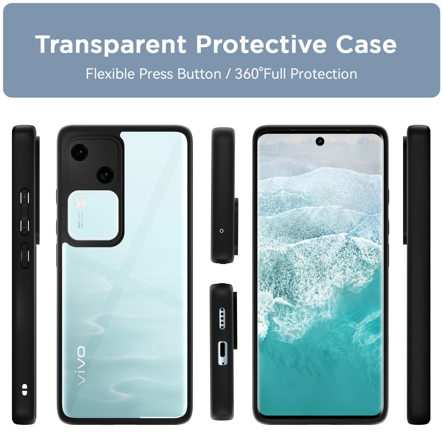 Black mobile back cover for Vivo V30/V30 Pro 5G – Pikkme – photo 3