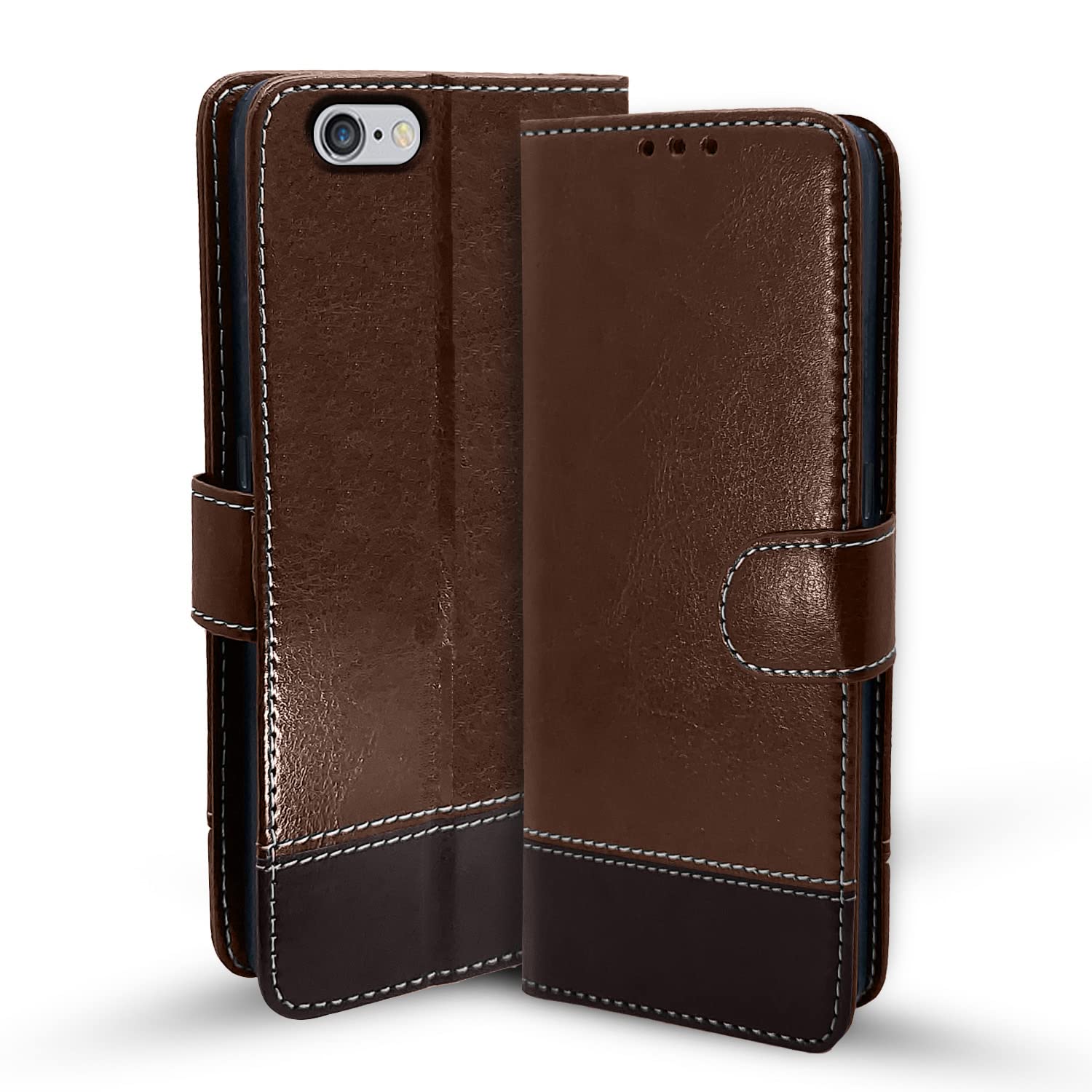 Pikkme brown & coffee wallet flip cover for iPhone 6/6s