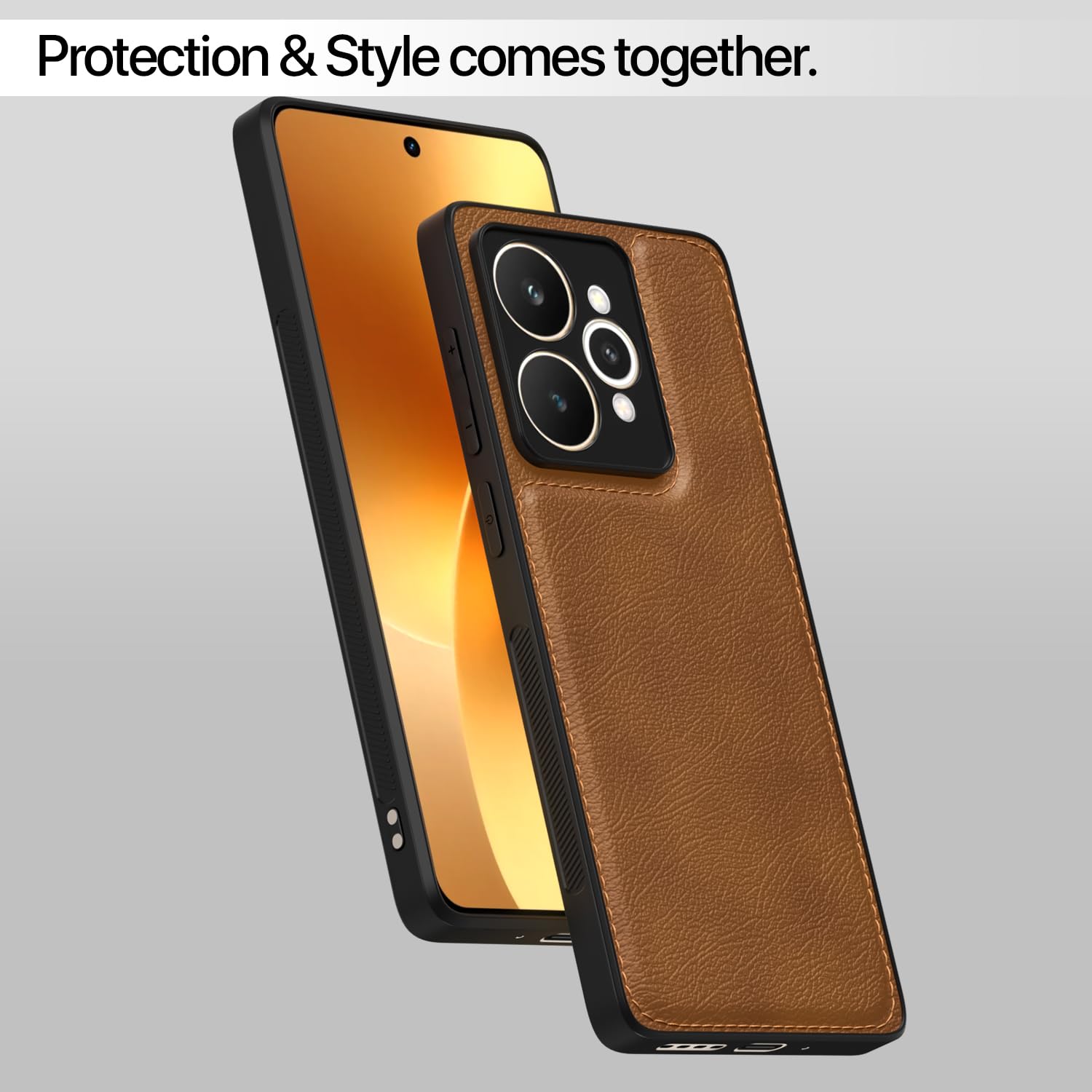 Realme 15 5G back cover in brown by Pikkme – photo 7