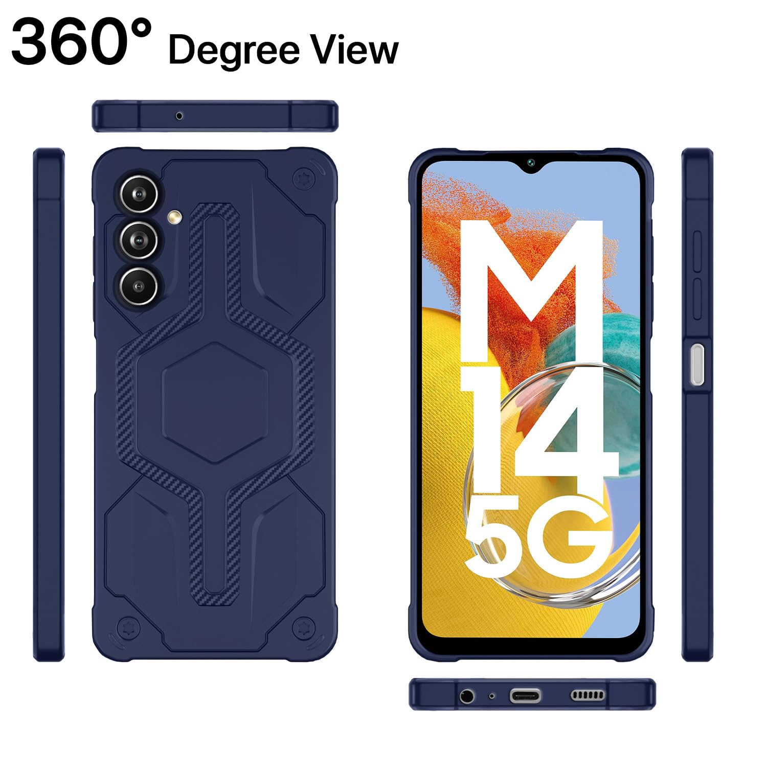 Blue back cover for Samsung M14 5G – Pikkme – photo 2