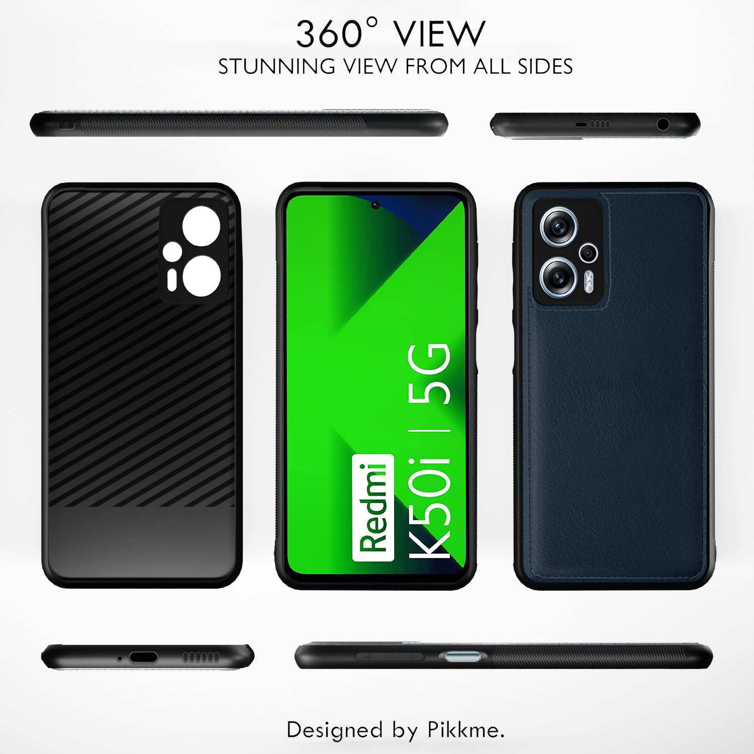 Redmi K50i mobile cover in blue by Pikkme – photo 3