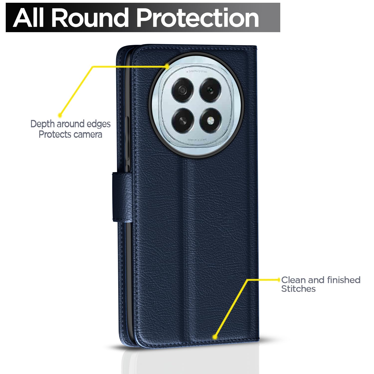 Pikkme Oppo F29 5G Vintage Flip Cover (Blue)