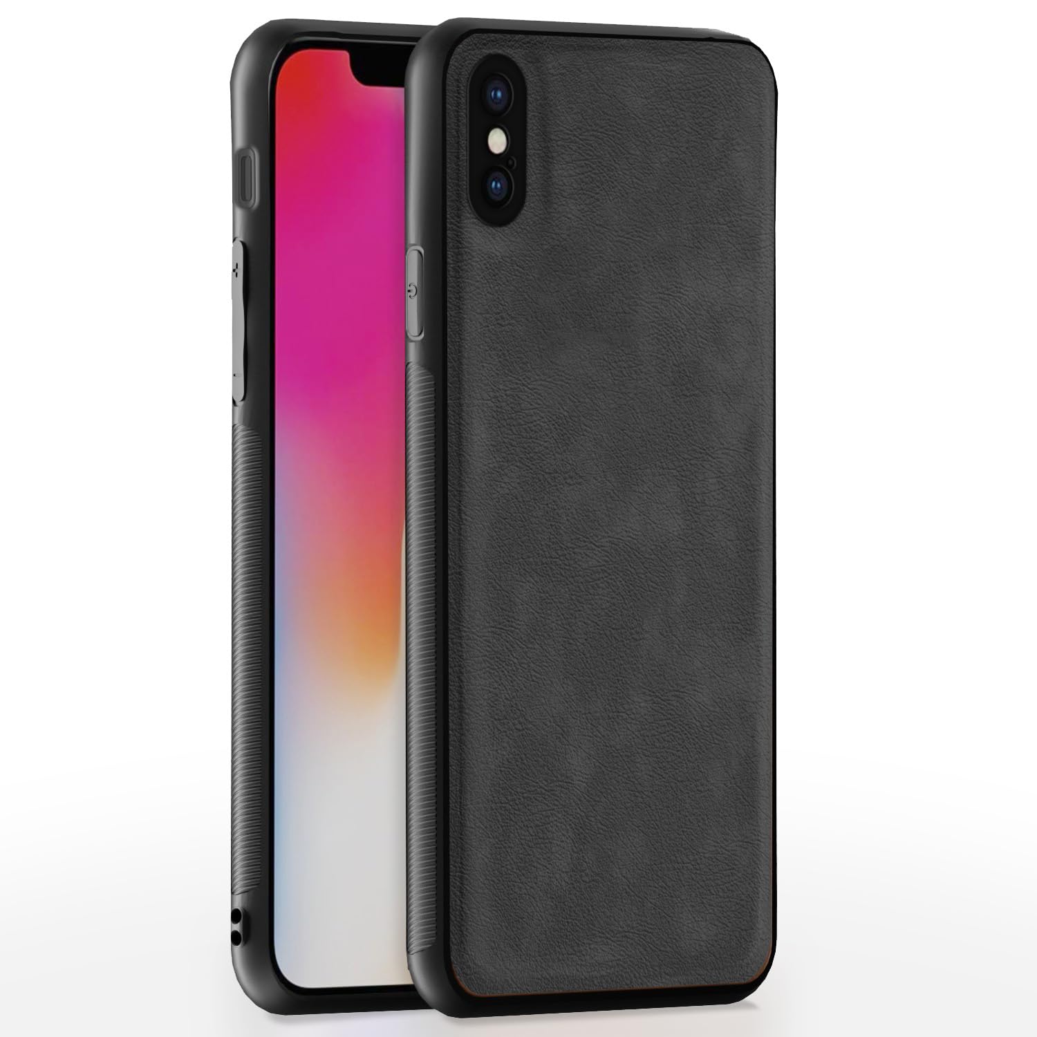 Pikkme iPhone XS Max Leather grey back cover