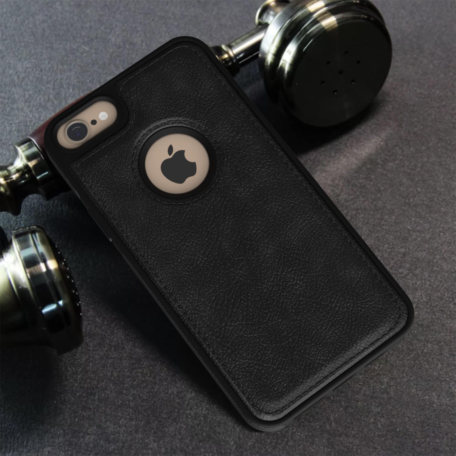 Pikkme iPhone 7/8 Flexible Pu Leather Back Case (Black)