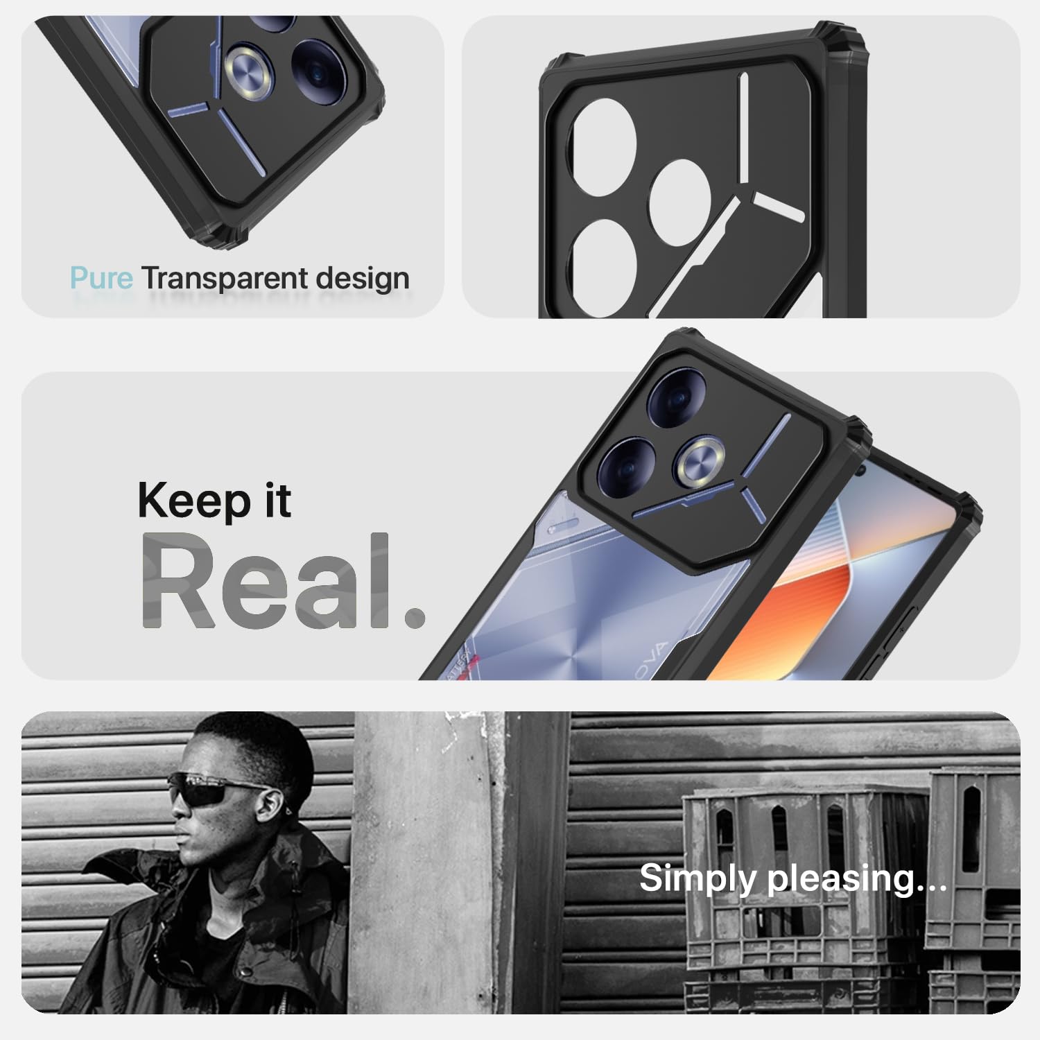 Pikkme Tecno Pova 6 black phone cover – photo 4