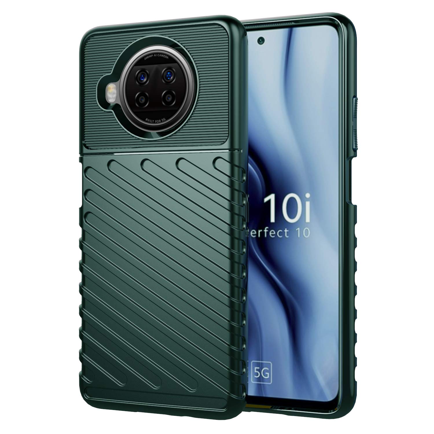 Mi 10i Matte mobile back cover in green by Pikkme – photo 3