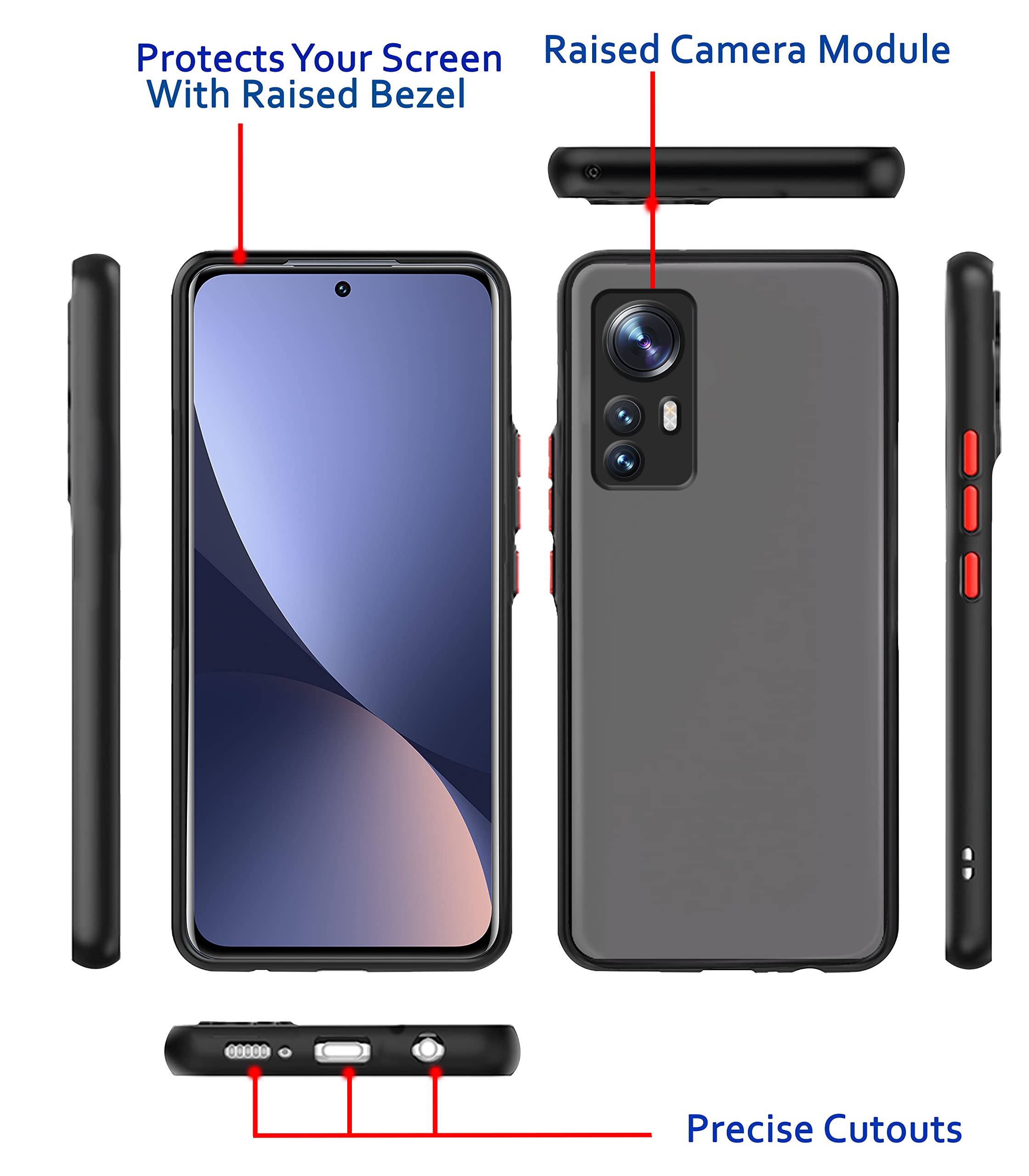 Pikkme Mi Xiaomi 12 Pro 5G Hybrid black mobile cover – photo 2