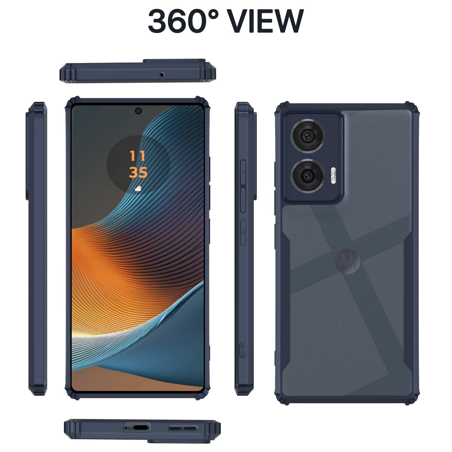 Blue Clear mobile back cover for Moto Edge 50 Fusion/G96 5G – Pikkme – photo 2