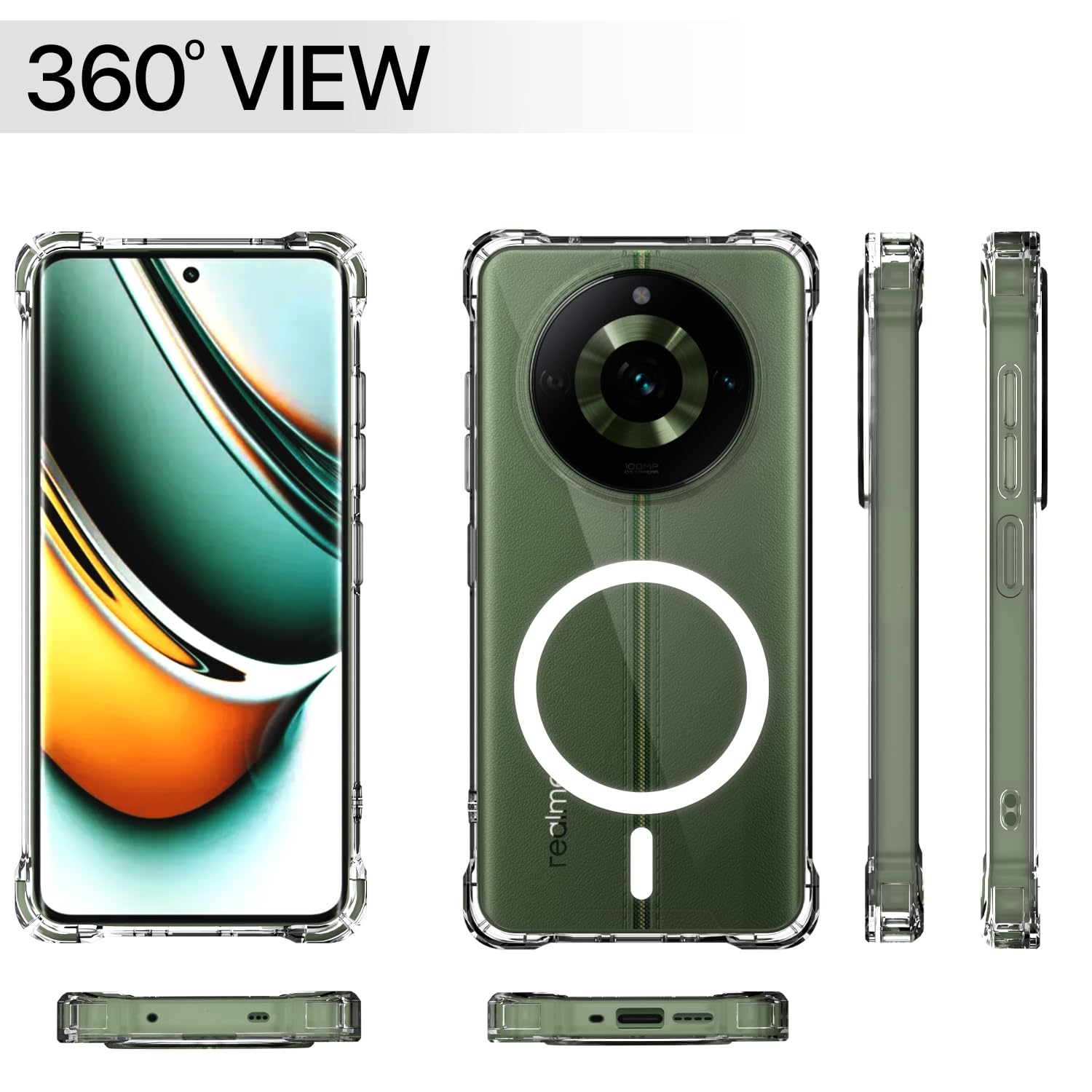 Pikkme transparent mag-safe MagSafe phone cover for Realme 11 Pro/11 Pro Plus 5G/Narzo 60 Pro 5G – photo 7