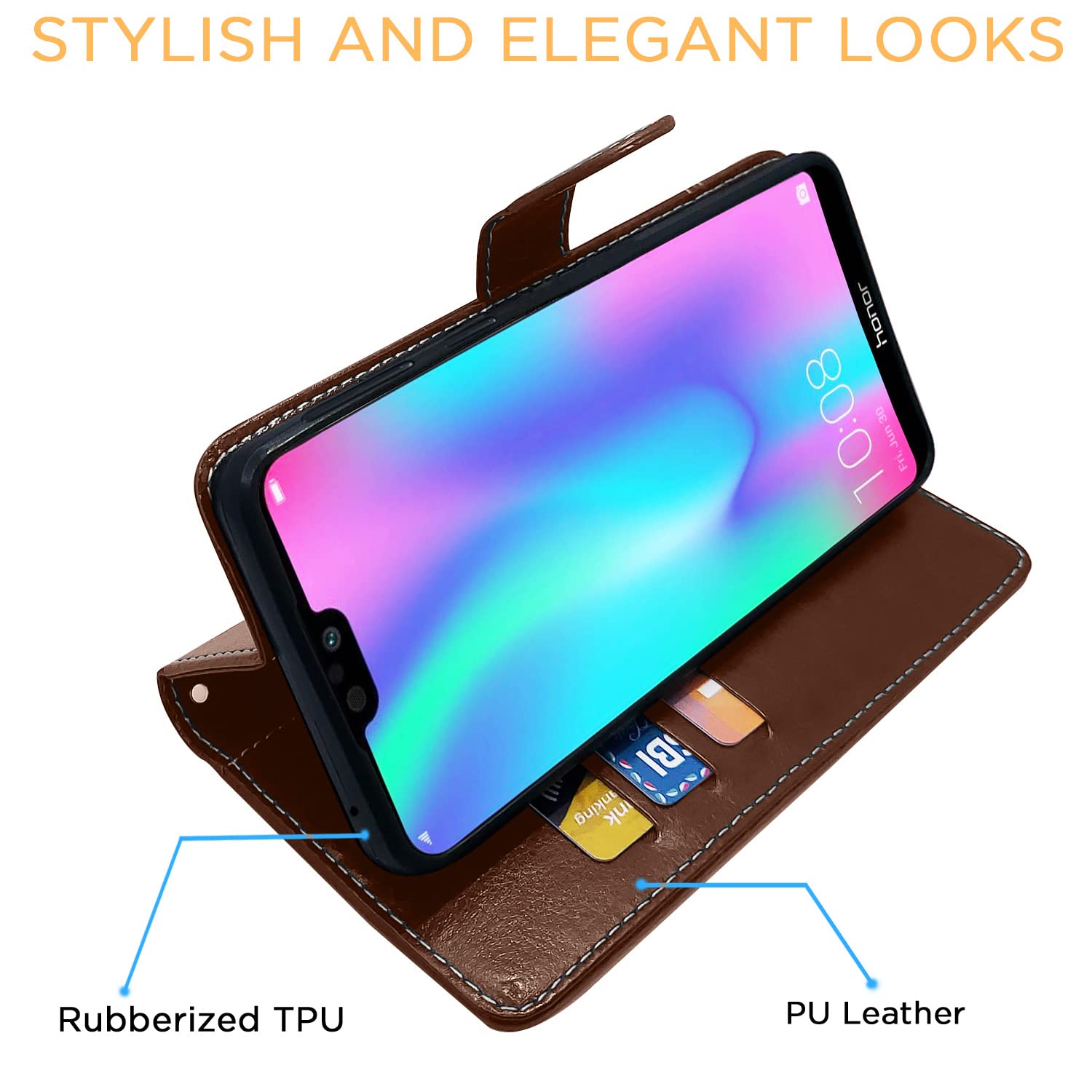Pikkme Honor 9n Magnetic brown & coffee flip case – photo 5
