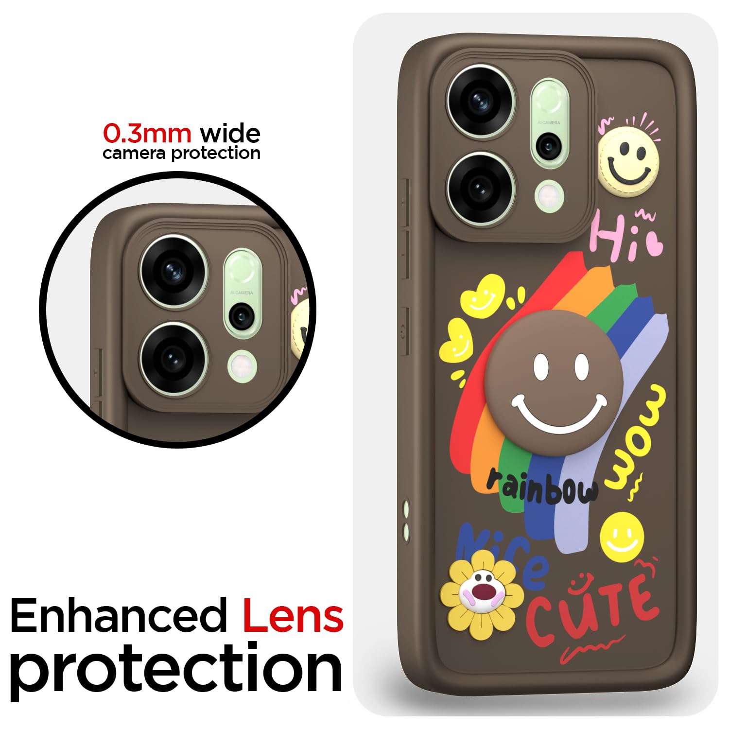 Brown Soft Silicone mobile cover for Oppo Reno 14 5G – Pikkme – photo 5