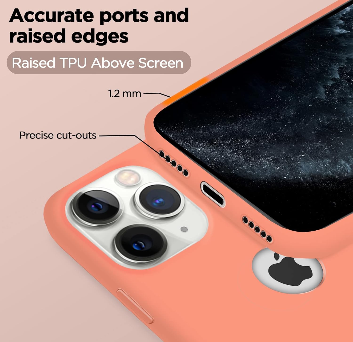 Pikkme iPhone 11 Pro Silicone Back Cover (New Peach)