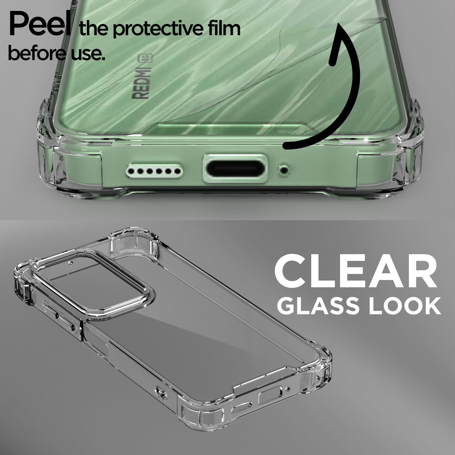 Pikkme transparent Clear mobile cover for Redmi 15 5G – photo 3
