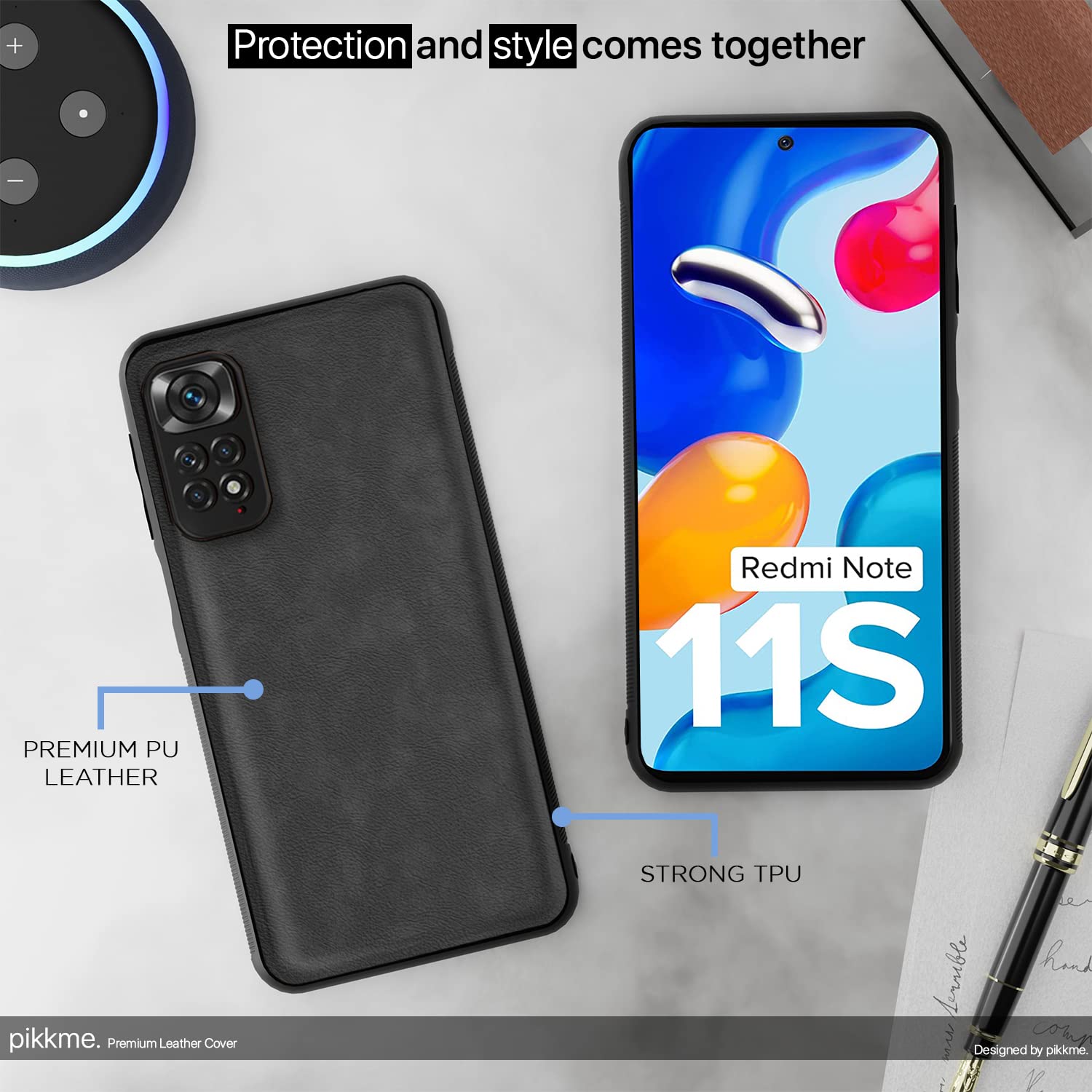 Pikkme Redmi Note 11/Note 11s grey mobile cover – photo 5