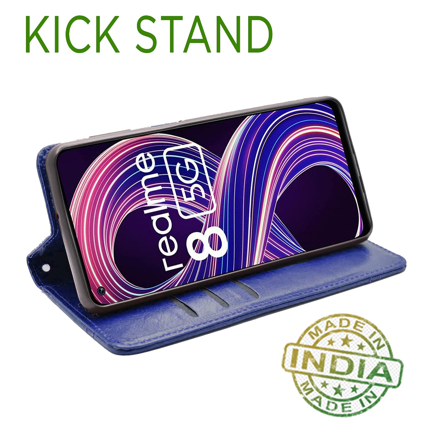 Pikkme blue wallet flip cover for Realme 8/8s 5G – photo 4