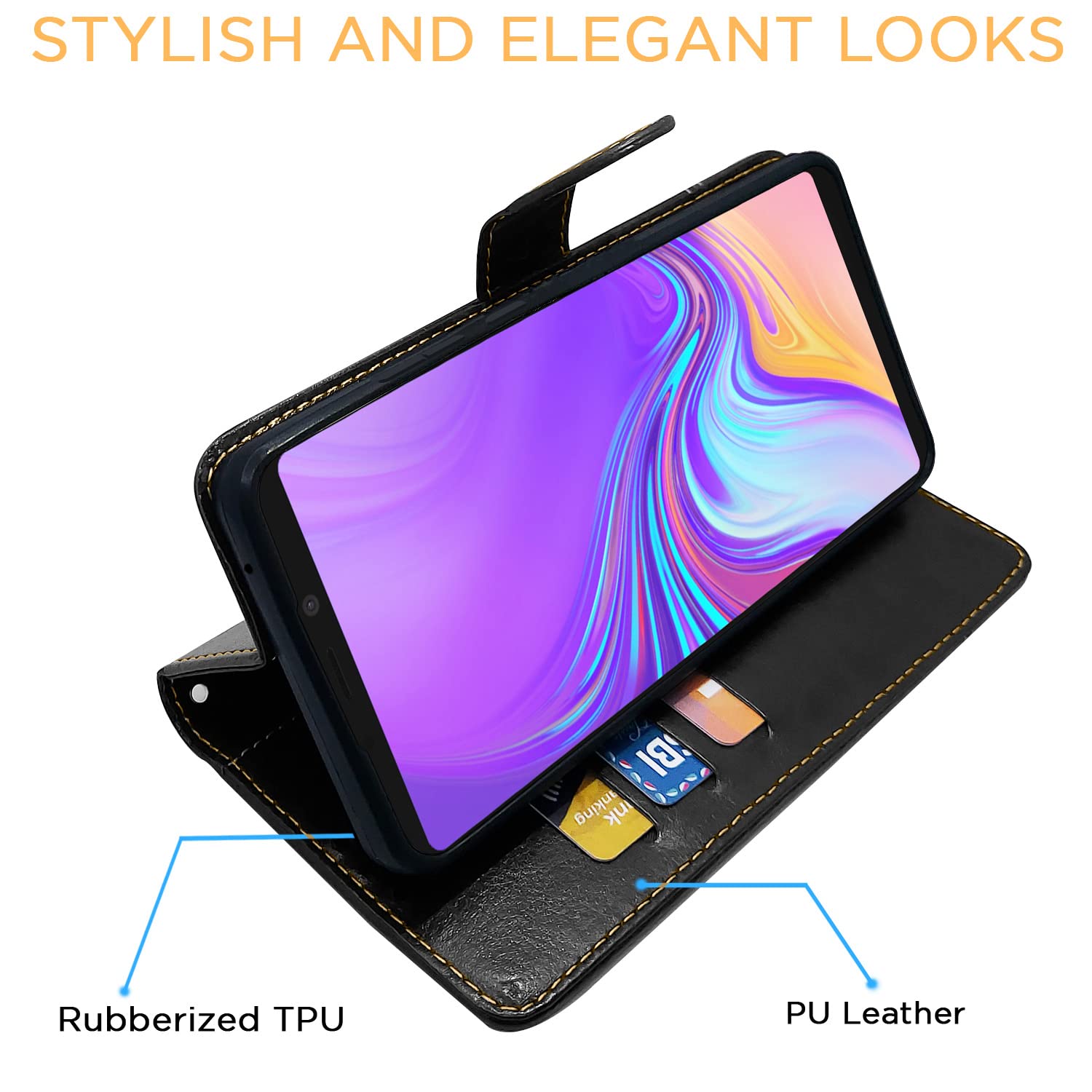 Pikkme black & brown Magnetic flip case for Samsung A9 2018 5G – photo 5